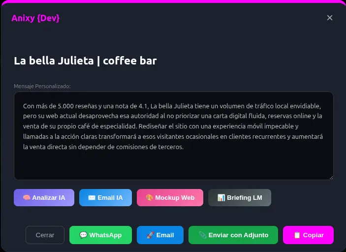 Análisis IA del cliente